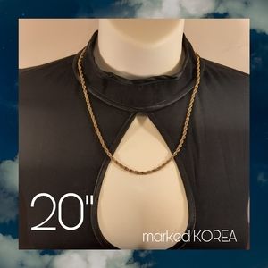 Vintage gold tone chain 20" marked Korea